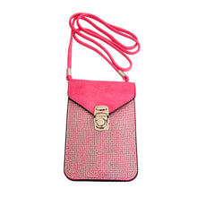 Load image into Gallery viewer, Fuchsia Rhinestone Cellphone Wallet
