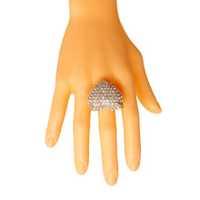 Load image into Gallery viewer, Gold Rhinestone Heart Ring
