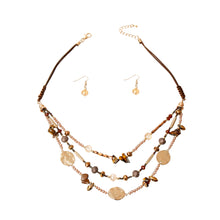 Load image into Gallery viewer, Brown Stone Bead 3 Layer Set
