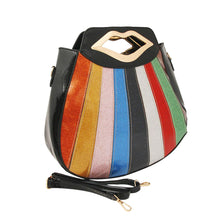 Load image into Gallery viewer, Retro Glitter Stripe Handbag
