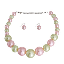 Load image into Gallery viewer, Pink and Green Graduated Bubble Gum Pearls
