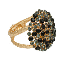 Load image into Gallery viewer, Black Rhinestone Dome Cluster Cuff
