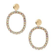 Load image into Gallery viewer, Xlarge Aurora Borealis Oval Crystal Earrings
