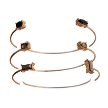 Load image into Gallery viewer, Black Crystal 3Pcs Thin Wire Cuff
