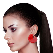 Load image into Gallery viewer, Twisted Burgundy Earrings
