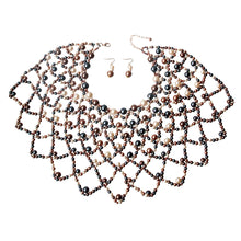 Load image into Gallery viewer, Gold Mixed Pearl Choker Cape
