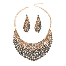 Load image into Gallery viewer, Brilliant Black Diamond Round Cut Crystal Necklace
