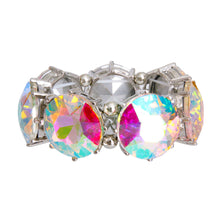 Load image into Gallery viewer, Silver Aurora Borealis Round Crystal Bracelet

