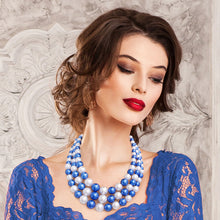 Load image into Gallery viewer, Blue and White Pearl 3 Layer Set
