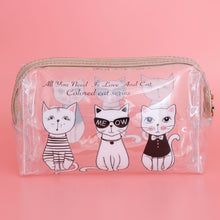 Load image into Gallery viewer, Clear Cat Beauty Pouch
