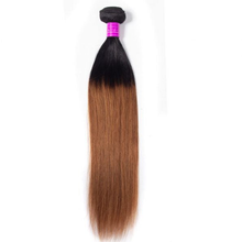 Load image into Gallery viewer, Ombre Brazilian Straight 3 Bundles 100% Human Hair Weave T1B/30 Color Virgin Hair Extensions
