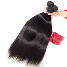 Load image into Gallery viewer, Peruvian Straight Hair 3 Bundles Deals 100% Unprocessed Virgin Peruvian Hair Silk Straight Human Hair Weave Bundles
