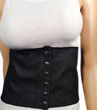Load image into Gallery viewer, Black Wide Corset Belt
