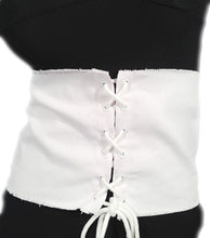 Load image into Gallery viewer, White Wide Corset Belt
