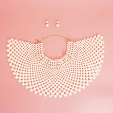 Load image into Gallery viewer, Necklace Cream Pearl Bib Choker for Women
