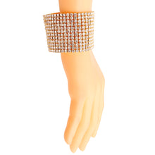 Load image into Gallery viewer, Gold 12 Line Rhinestone Bracelet
