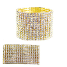 Load image into Gallery viewer, Gold 12 Line Rhinestone Bracelet
