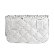Load image into Gallery viewer, Silver Quilted Belt Bag
