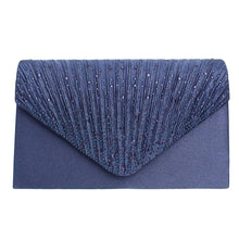 Load image into Gallery viewer, Clutch Navy Ruched Bag for Women
