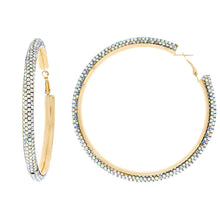 Load image into Gallery viewer, AURBO and Gold Rhinestone Hoops
