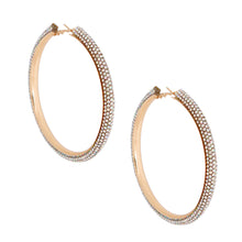 Load image into Gallery viewer, AURBO and Gold Rhinestone Hoops
