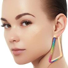 Load image into Gallery viewer, Triangle Tube Rainbow Hoops

