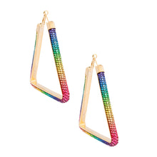 Load image into Gallery viewer, Triangle Tube Rainbow Hoops
