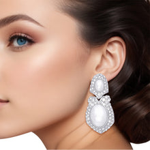 Load image into Gallery viewer, Clip On Silver Elegant Medium Earrings for Women
