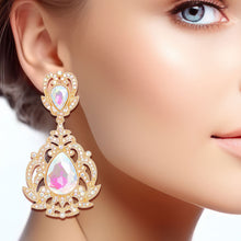 Load image into Gallery viewer, Clip On AURBO Large Crystal Earrings for Women
