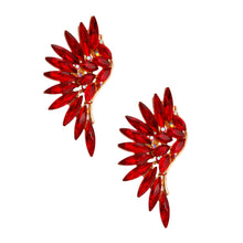 Load image into Gallery viewer, Rhinestone Wing Clip On Earrings
