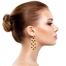 Load image into Gallery viewer, Gold Diamond Resin Earrings
