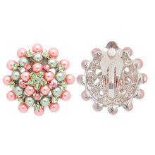 Load image into Gallery viewer, Clip On Pink Green Small Pearl Earrings for Women

