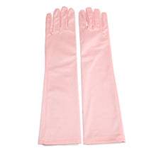 Load image into Gallery viewer, Long Pink Satin Bridal Gloves
