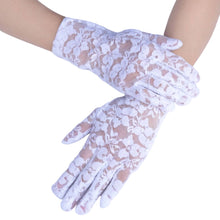Load image into Gallery viewer, White Short Lace Gloves
