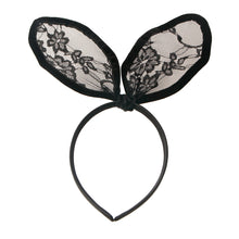 Load image into Gallery viewer, Black Lace Bunny Ears
