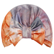 Load image into Gallery viewer, Orange Tie Dye Bow Turban
