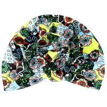 Load image into Gallery viewer, Black African Print Flower Knot Turban
