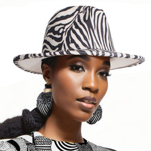 Load image into Gallery viewer, Zebra Stripe Fedora
