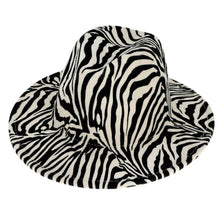 Load image into Gallery viewer, Zebra Stripe Fedora
