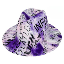 Load image into Gallery viewer, Purple Graffiti Tie Dye Fedora

