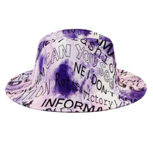 Load image into Gallery viewer, Purple Graffiti Tie Dye Fedora
