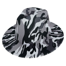 Load image into Gallery viewer, Gray Camo Fedora

