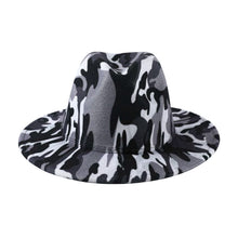 Load image into Gallery viewer, Gray Camo Fedora
