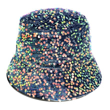 Load image into Gallery viewer, Blue Sequin Sparkle Bucket Hat
