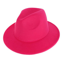 Load image into Gallery viewer, Fuchsia Solid Color Fedora
