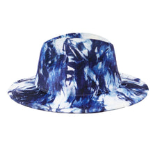 Load image into Gallery viewer, Blue White Tie Dye Fedora
