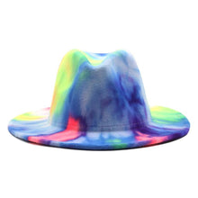 Load image into Gallery viewer, Tie Dye Rainbow Fedora
