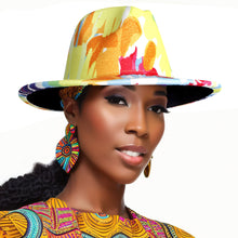 Load image into Gallery viewer, Rainbow Drip Tie Dye Fedora

