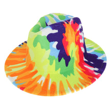 Load image into Gallery viewer, Rainbow Drip Tie Dye Fedora
