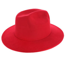 Load image into Gallery viewer, Red Solid Color Fedora
